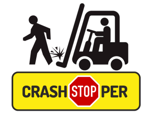 crash stopper logo con una carretilla
